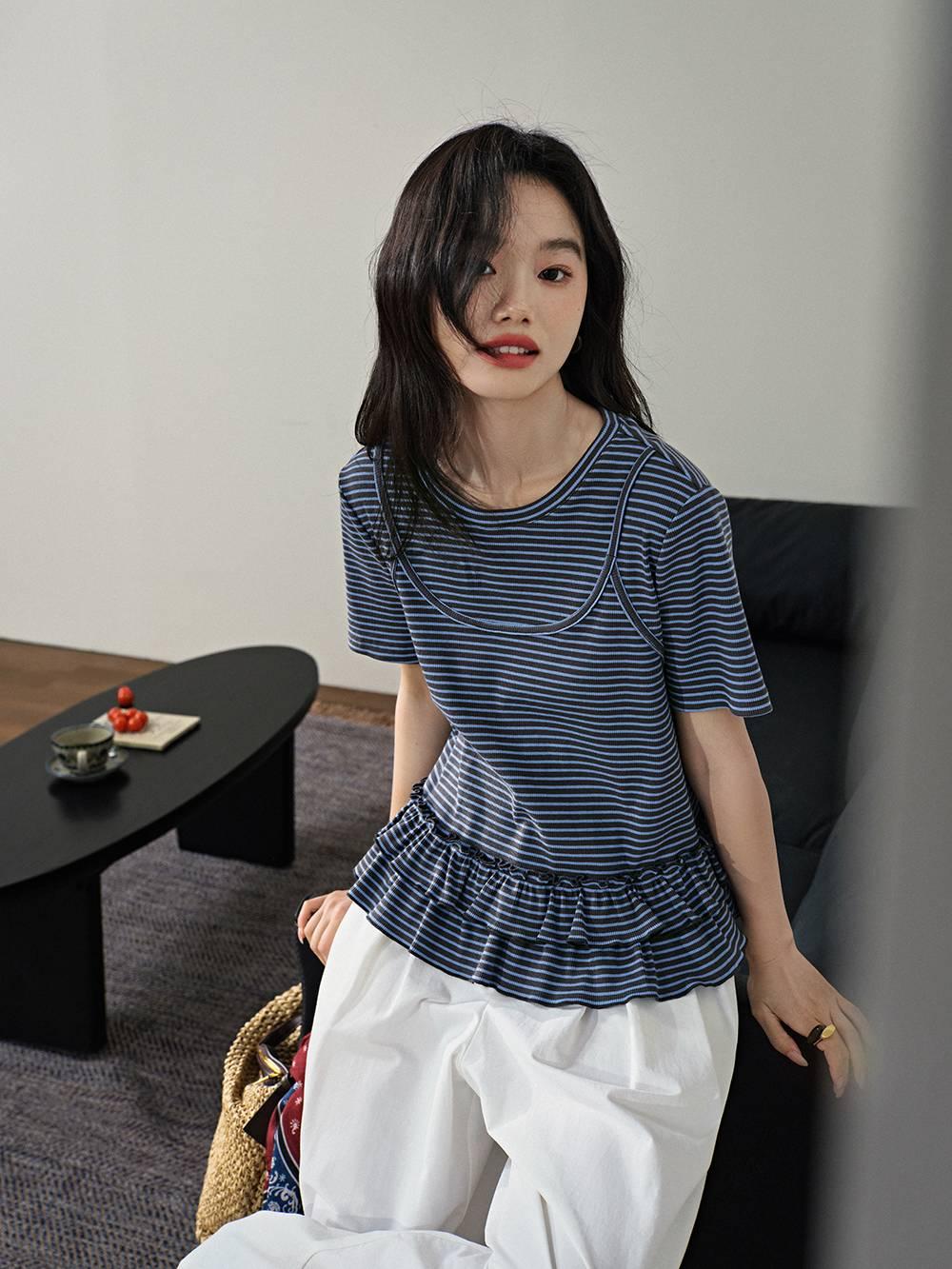 페이크 투피스 탑
