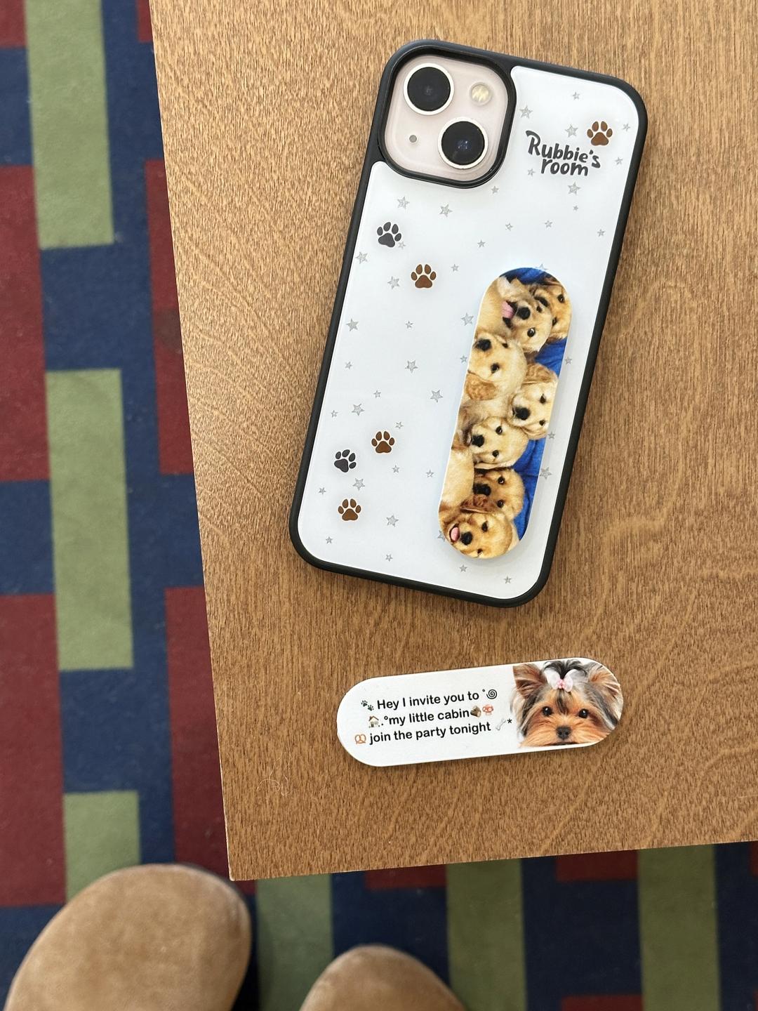 쏠띵즈 러비룸 발자국 강아지 밴드 홀더 케이스