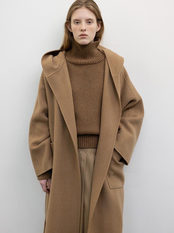 HANDMADE HOODED LONG COAT