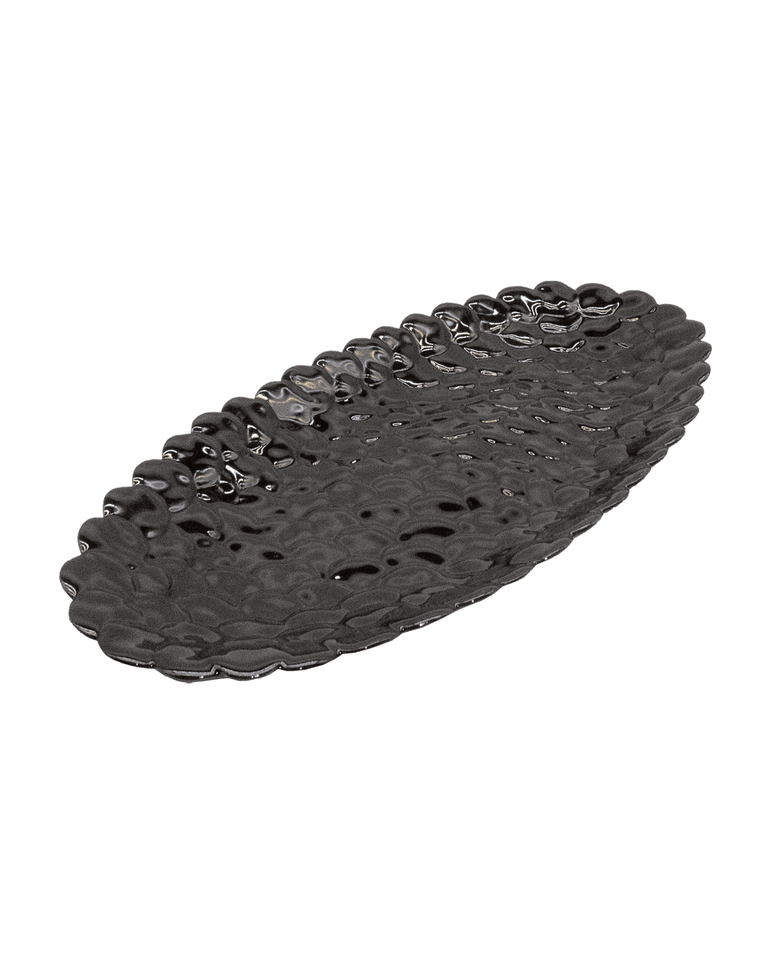 Mosaic Oval Plate Deep Brown