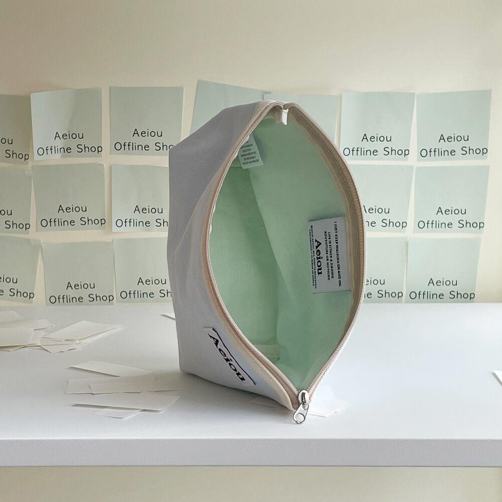 Aeiou Basic Pouch (L size) Alpine snow mountain