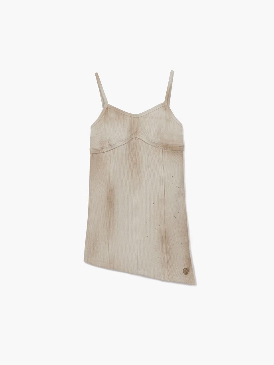 WASHED BUSTIER TOP_beige