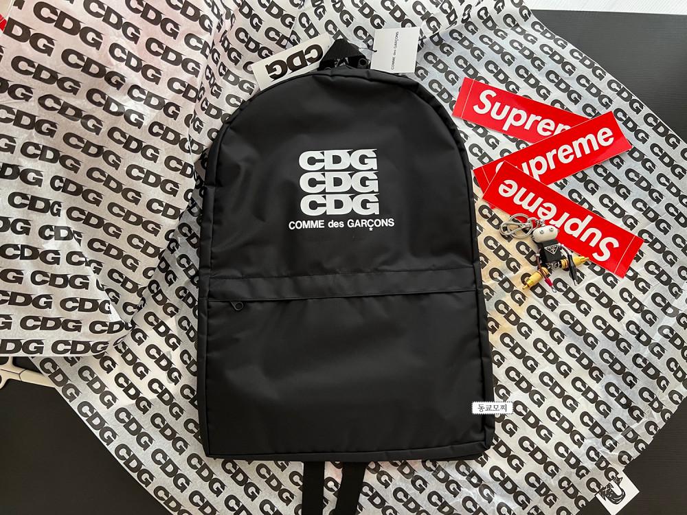 (당일출고)꼼데가르송 CDG 로고 백팩 블랙