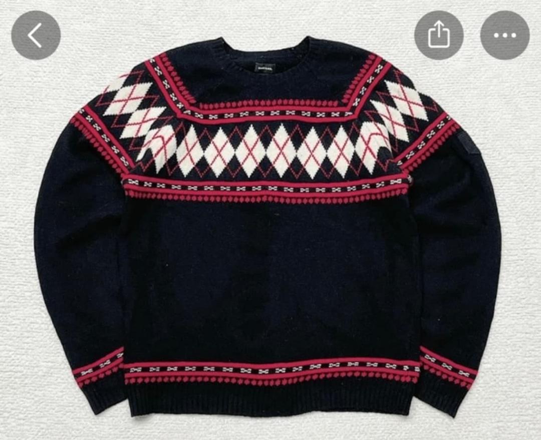 디젤 블랙 아가일 울 니트 | 후루츠패밀리