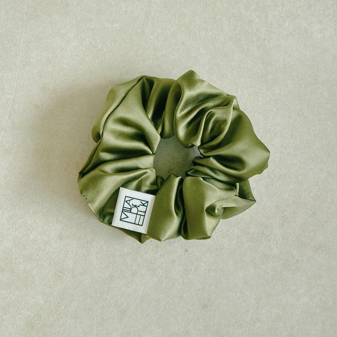 High density 100% silk scrunchie (3colors)