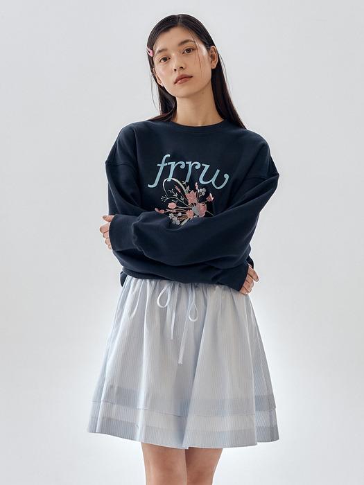 Cotton Flare Midi  Skirt