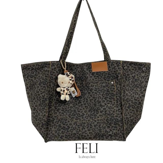 [ 보부상강추 ! ] 레오파드 호피 무지 데일리 빅 숄더백 에코백 노트북수납 신학기 가방