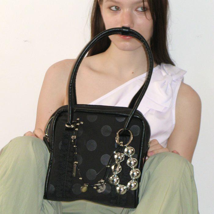[29EDITION] mini box bag (black dot)