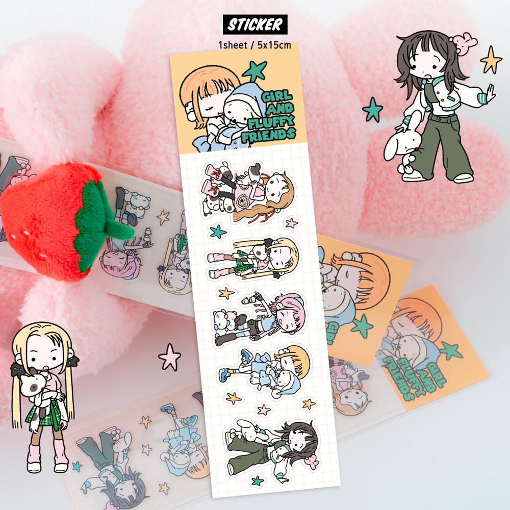 [케이키] 걸 앤 플러피 씰 스티커