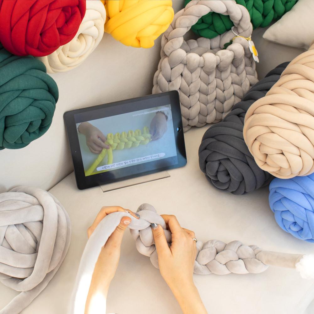 자이언트 얀 루피실 가방 뜨개실 벨벳 베이직 1kg