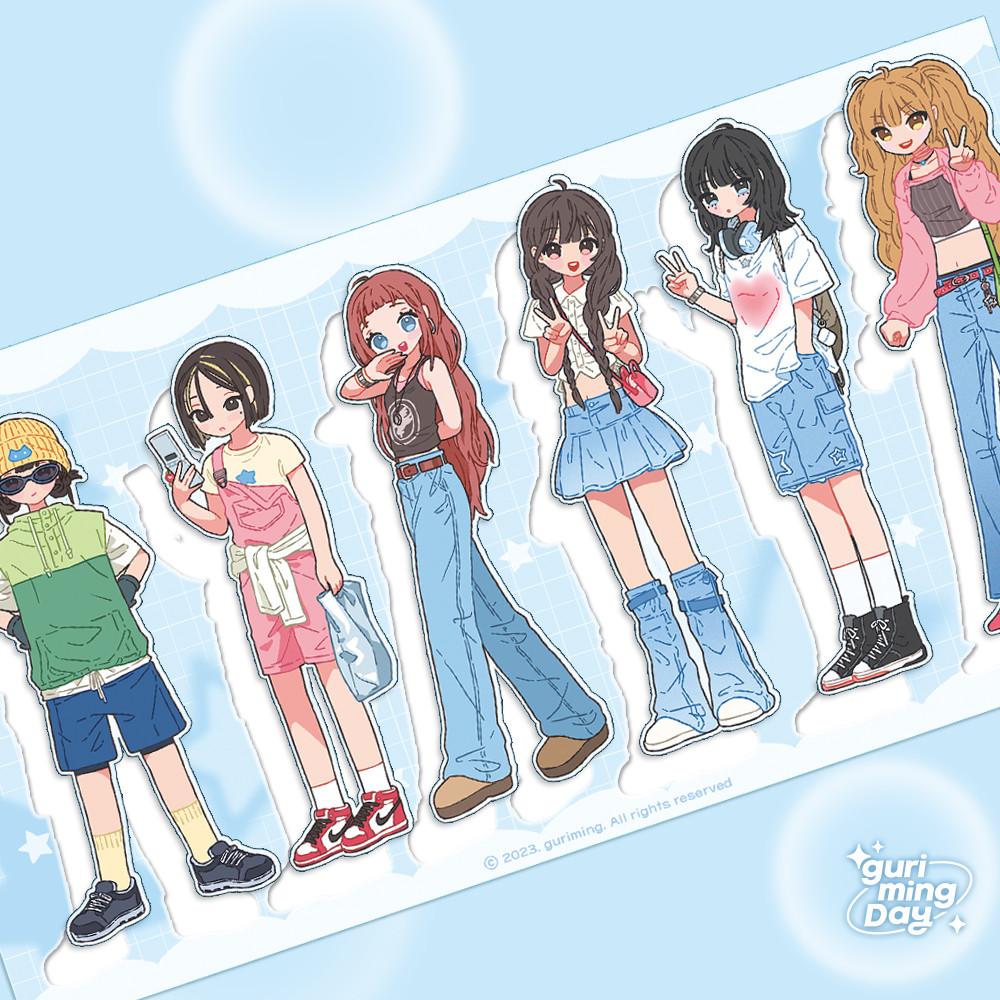 [구리밍]소녀들의 옷장2 칼선스티커