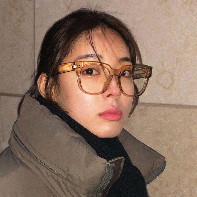 와이드 뿔테 안경 안경테 블루라이트 차단렌즈 4color
