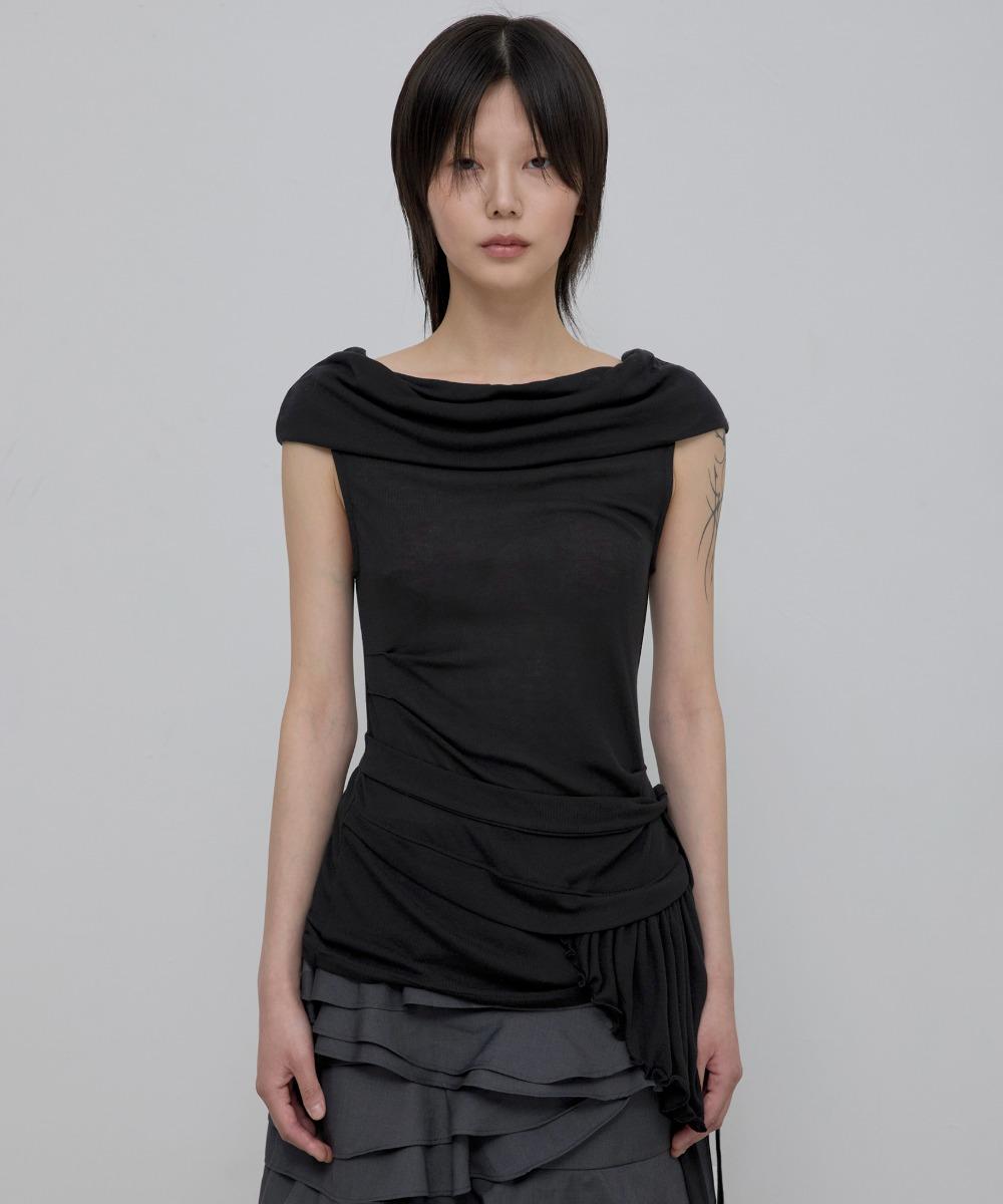 Faye Frill Sleeveless (FL-161_Black)