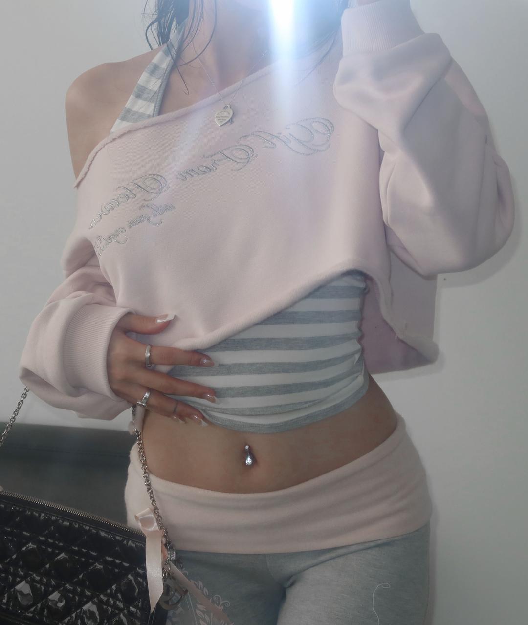 angelwing halter top (light grey)