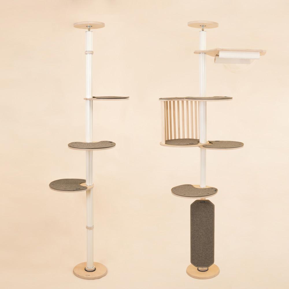 그린웨일 P2 고급 해먹 원목 알루미늄 캣폴 먼치킨 고양이 캣타워 5단