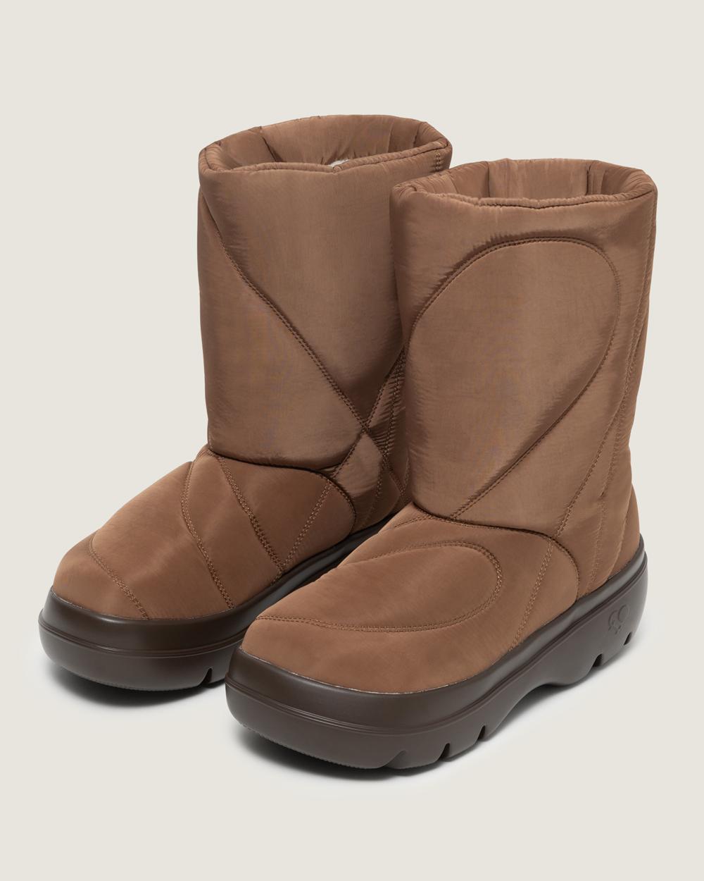 Fuzzy padding boots_Brown