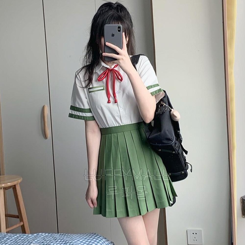 스즈메의 문단속 코스프레 이와토 스즈메 의상 세트 스커트 42cm