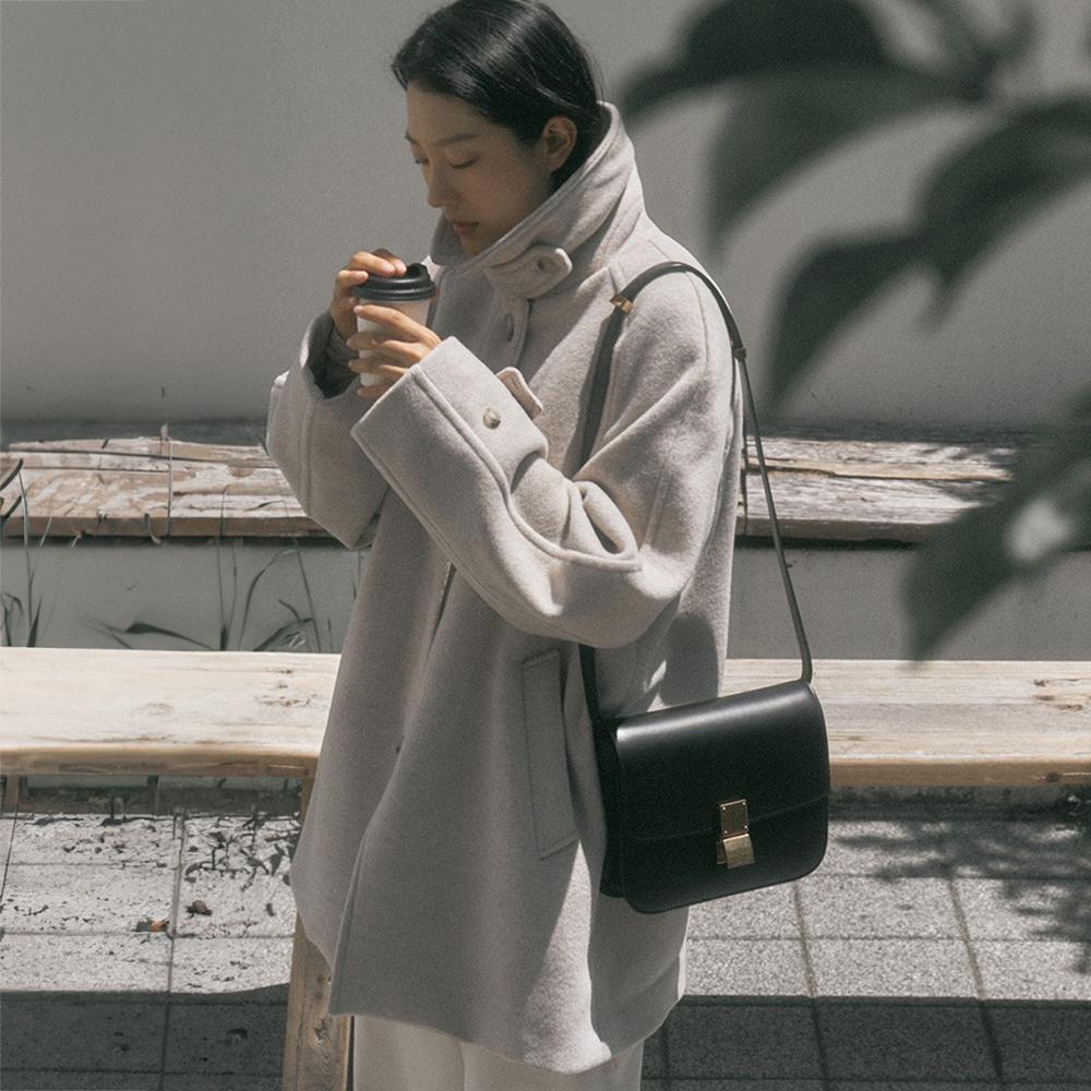raglan sleeves half coat_oatmeal