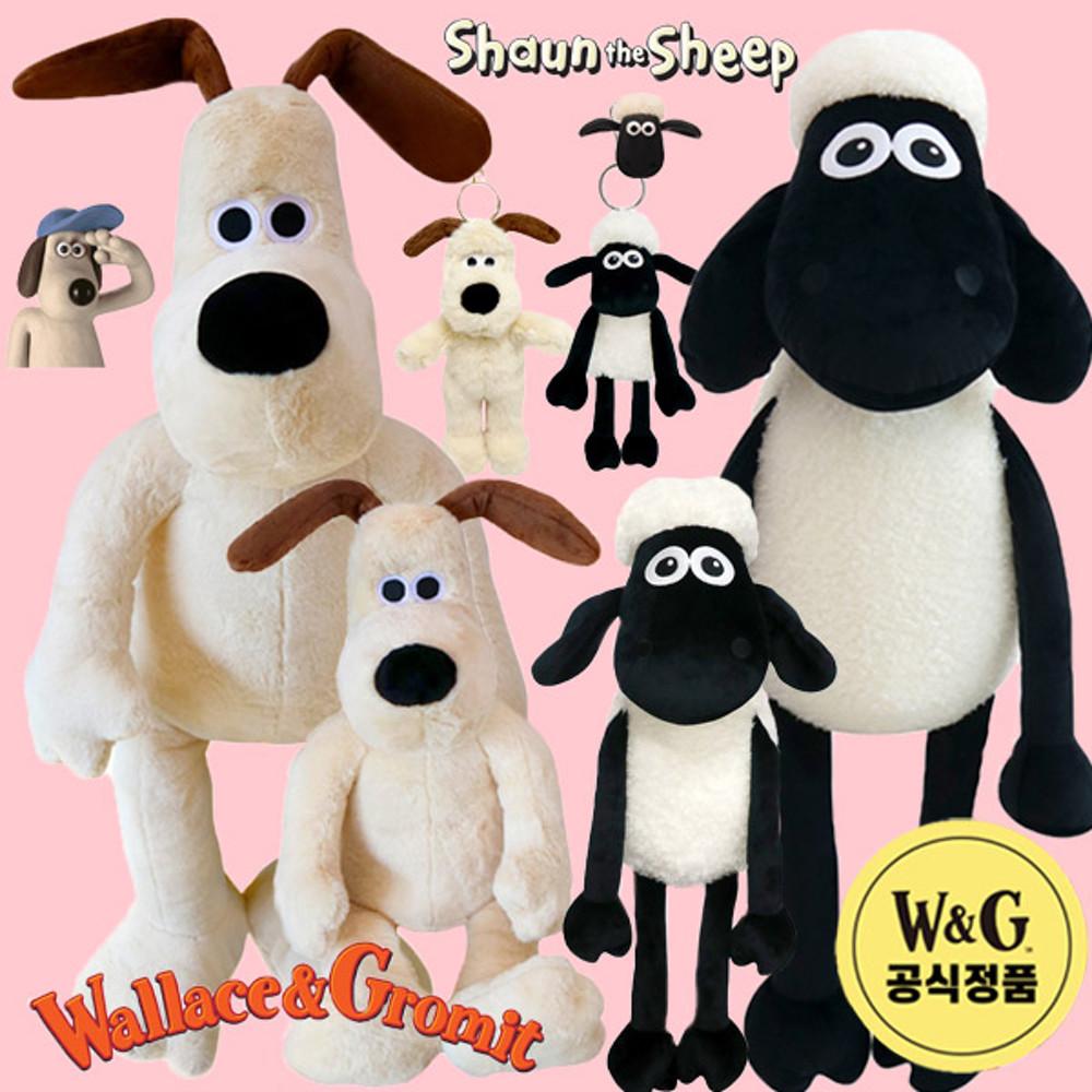 그로밋 인형 숀더쉽 강아지 양 동물 애착 키링 80cm 45cm 16cm