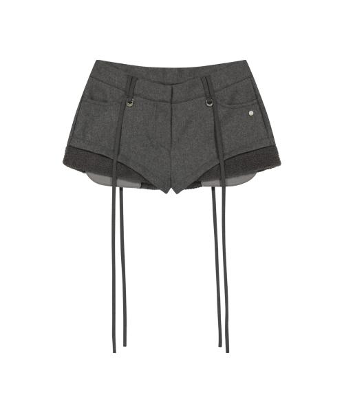 Micro Wool Shorts / Grey