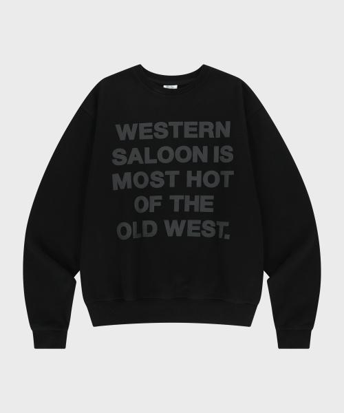 OLD WEST TYPO SWEATSHIRT BLACK