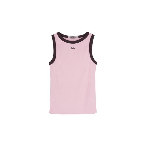 [8/18순차배송] LEIC LOGO POINT SLEEVELESS (pink brown)