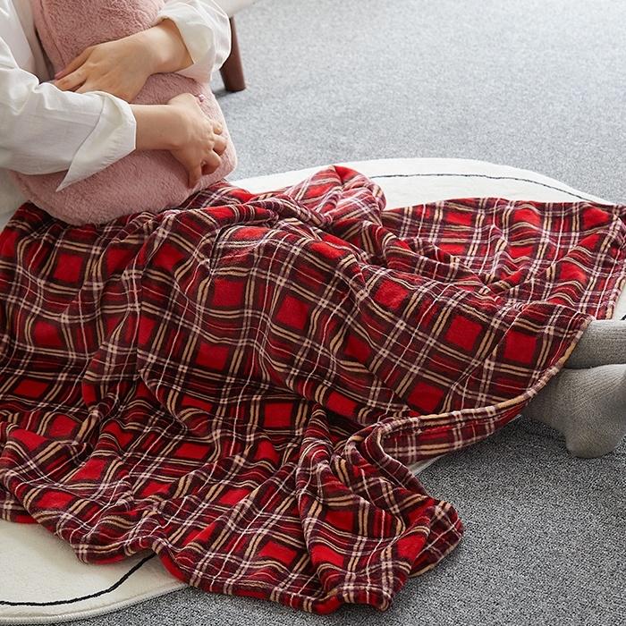 트리키 레드 극세사 밍크담요(소형/대형/특대형)