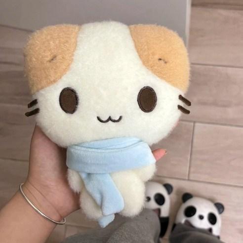 20cm 산리오 캐릭터 마슈마로 인형 누이 마스코트 뽀글이 희귀 피규어 키링 마슈마로굿즈 쿠션 스카프 포함, 20cm마슈마로 스..., 1개