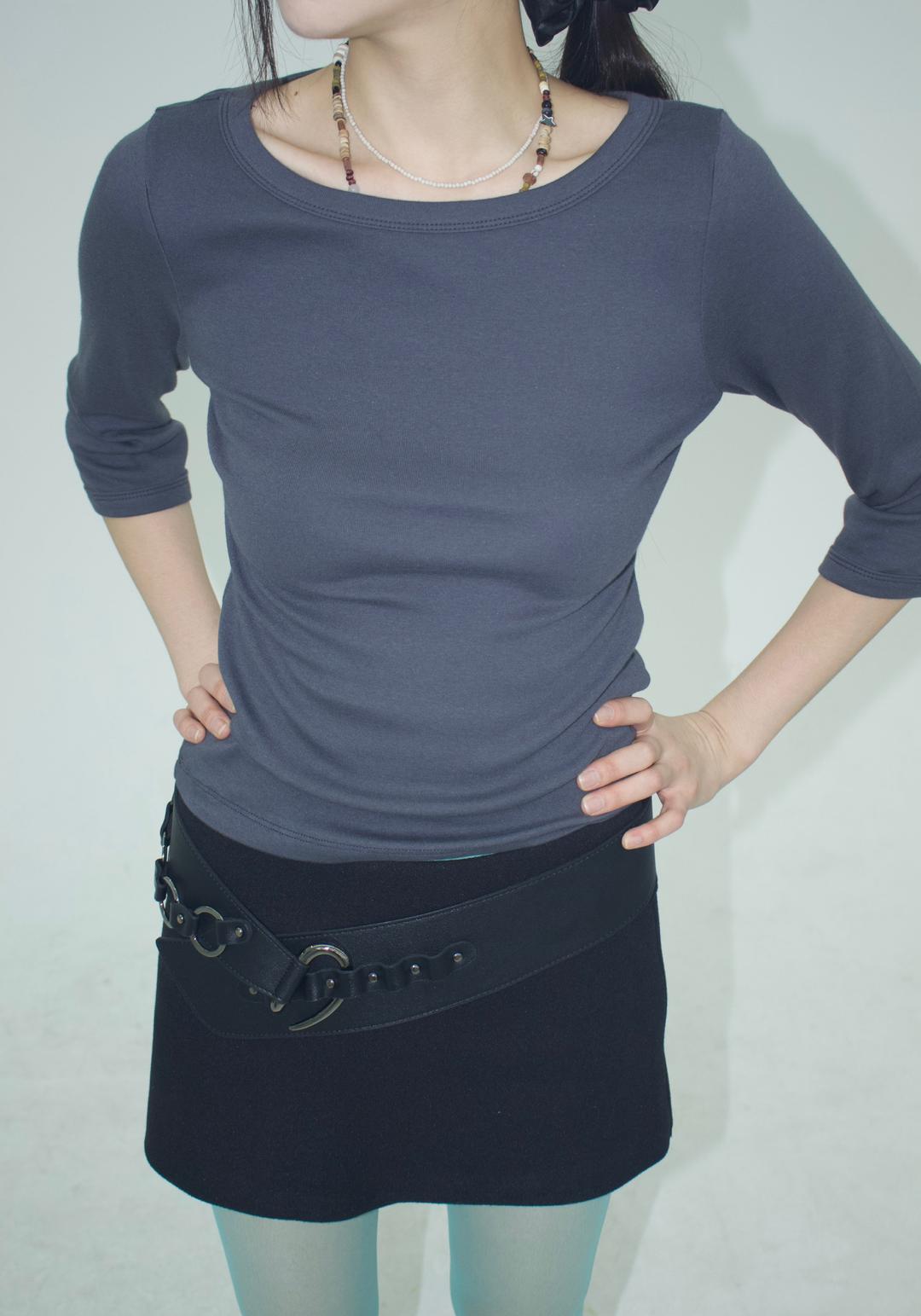 boat neck capri tee (5c)