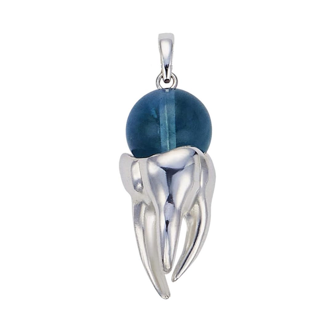 Teeth necklace (blue fluorite)