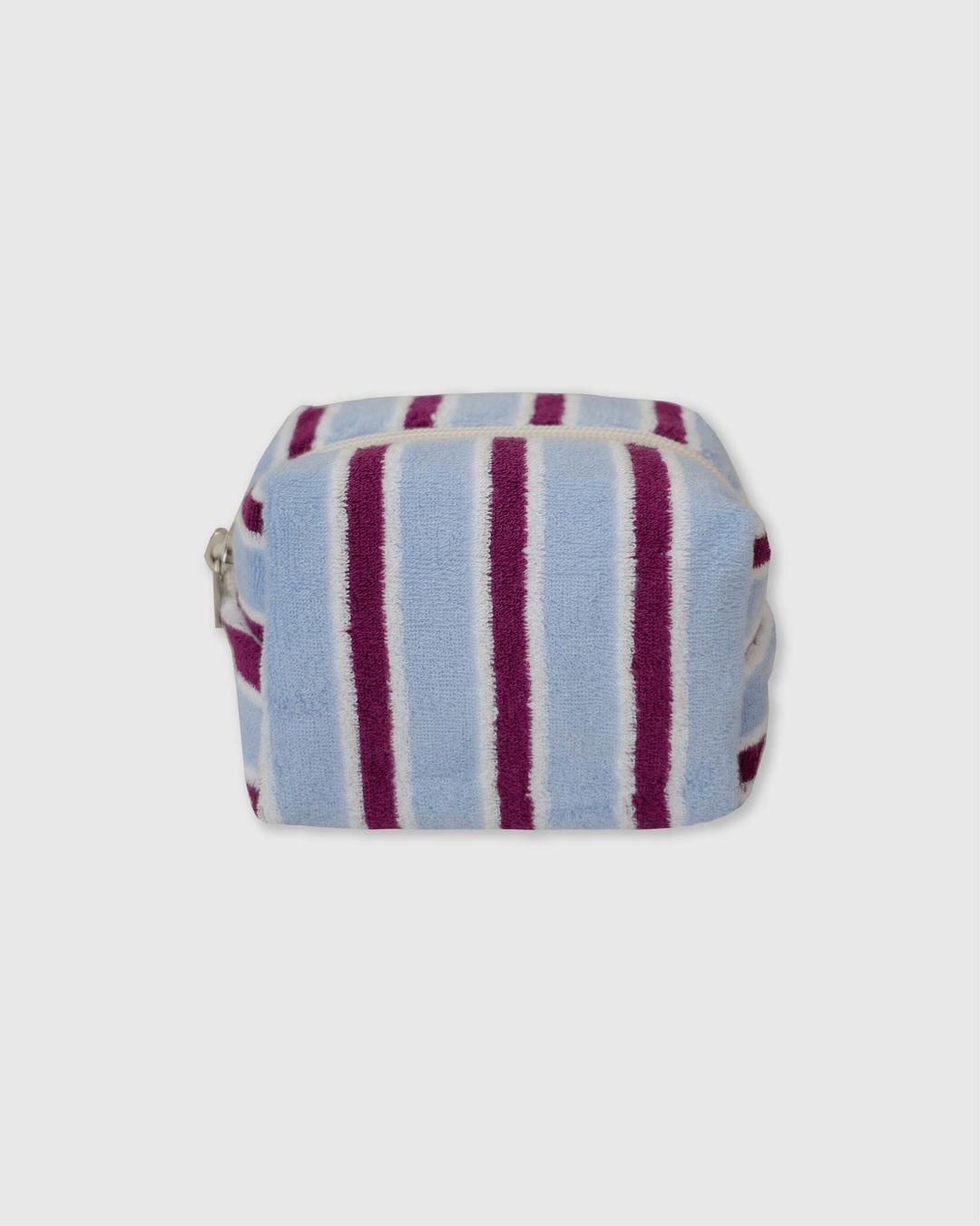 Stripe terry pouch (purple-blue)