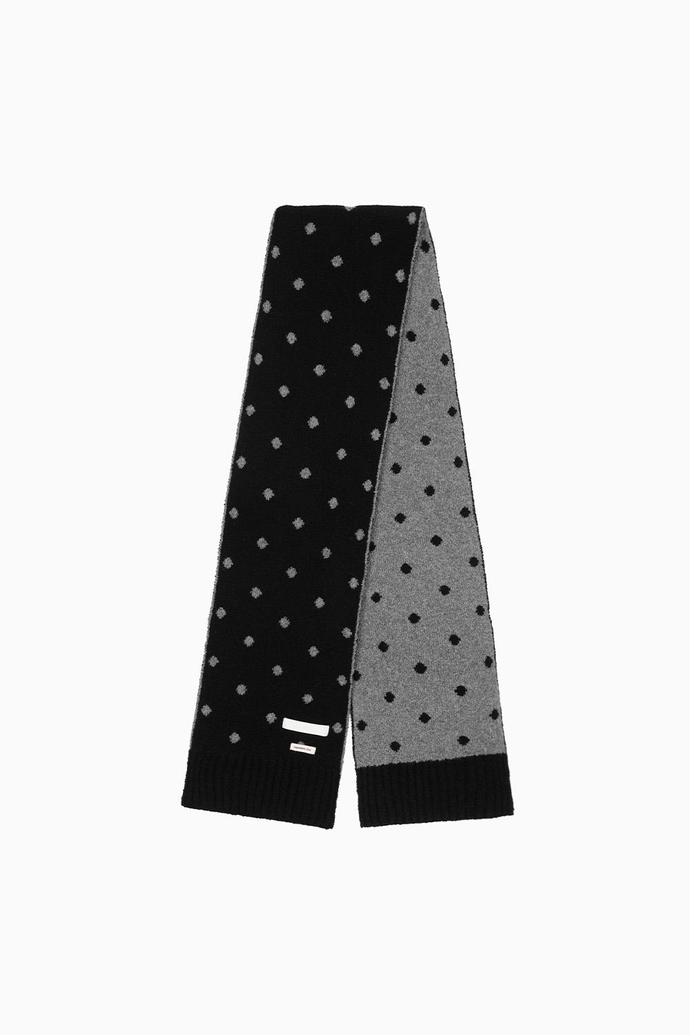 [10/31 예약배송] DOT PATTERN MUFFLER, GRAY BLACK