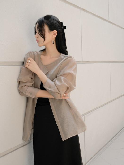 세렌 스트링 라운드 블라우스_Seren blouse[ashbeige]