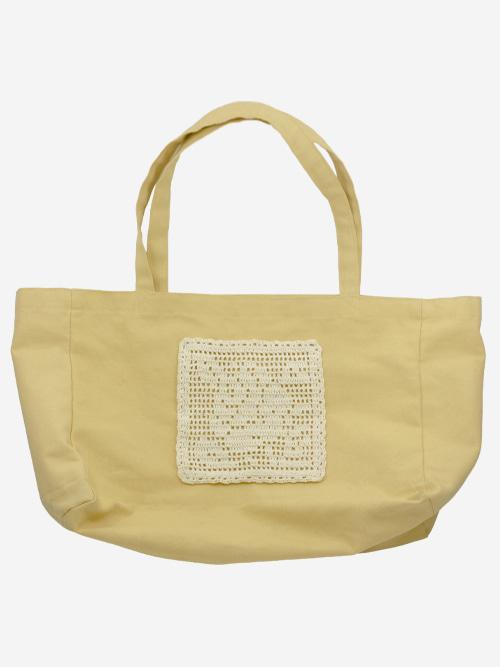 Flower Doily Big Cotton Bag