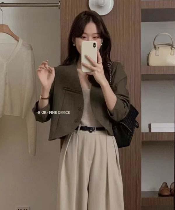 제이엠스타일 당일출발🚀[자체생산/고퀄!]가을자켓 간절기 봄자켓 노카라 크롭자켓 숏 블랙,베이지,그레이 가을아우터 가을옷 봄옷 봄아우터 출근룩 오피스룩 하객룩 올드머니룩
