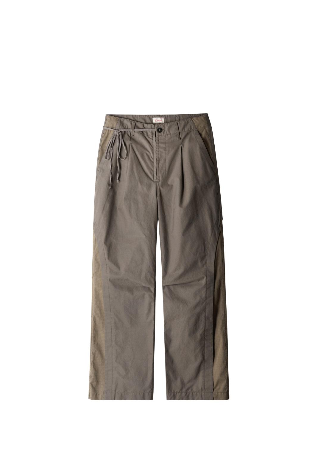 CURVED SIDE STRAP PANTS (BROWN)