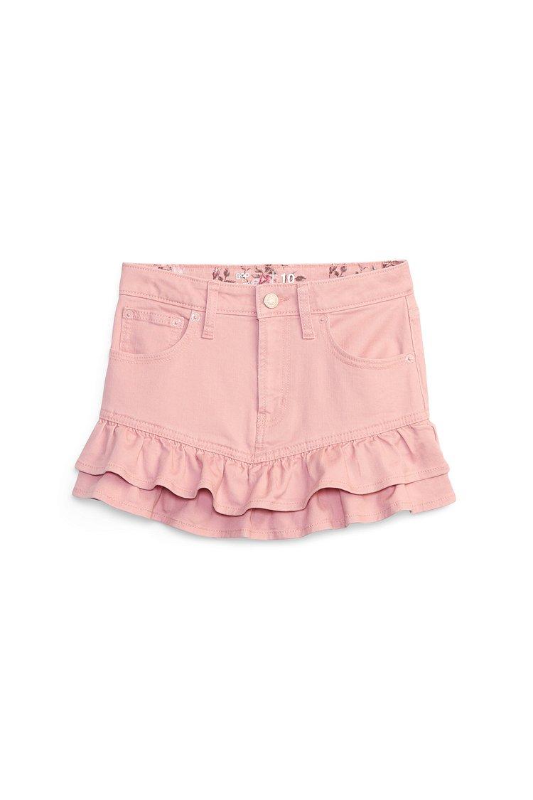 [LoveShackFancy][키즈 여아 6-14세] 이지 러플 데님 스커트