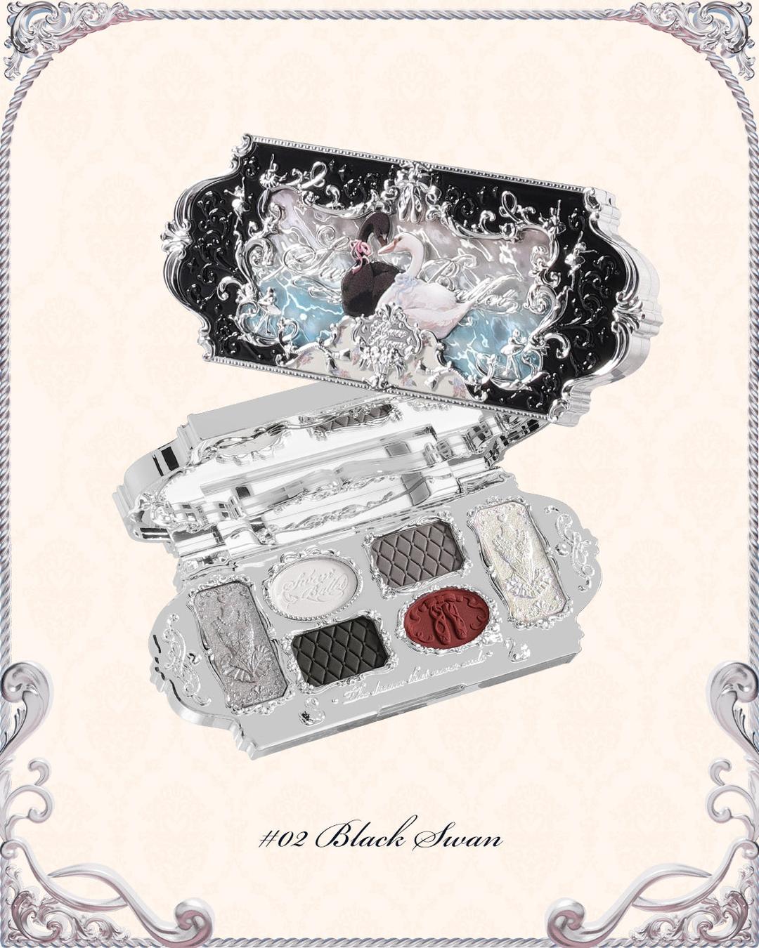 Swan Ballet Six-Color Eyeshadow Palette - 02 Black Swan