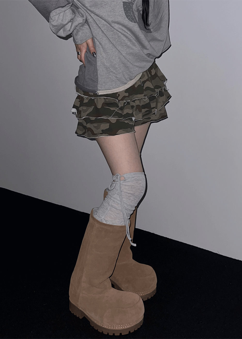 BELIA KNIT STRAP LEG WARMER 3color / 벨리아 니트 스트랩 레그 워머