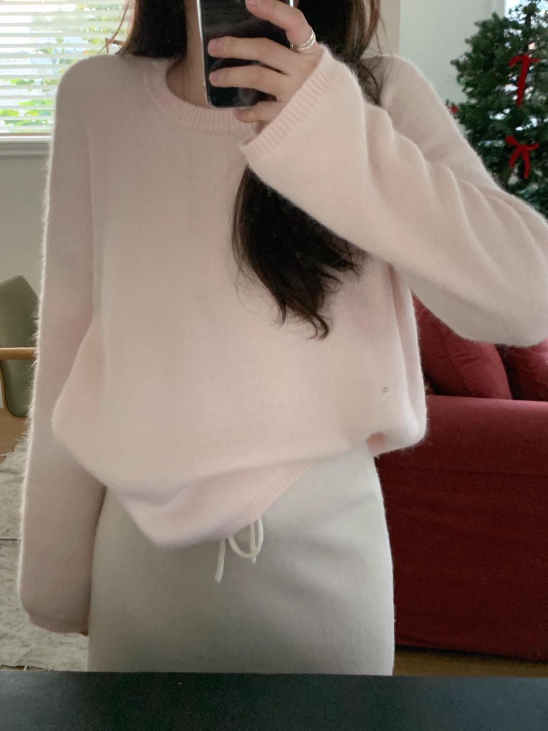 비위드유 래빗 헤어리 니트 (2color) / 부드러운니트 / 여리핏니트 / 루즈핏니트 / 겨울니트 /