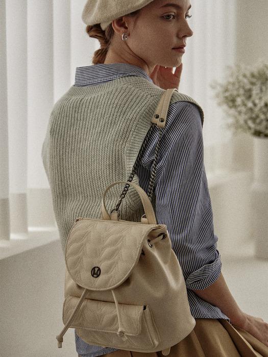 보니백팩 Bonnie Backpack - 퀄팅 크림