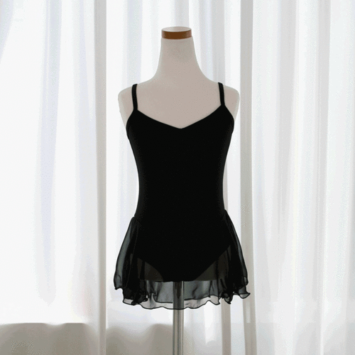 발롱 CR3 유아 아동 발레복 쉬폰 레오타드