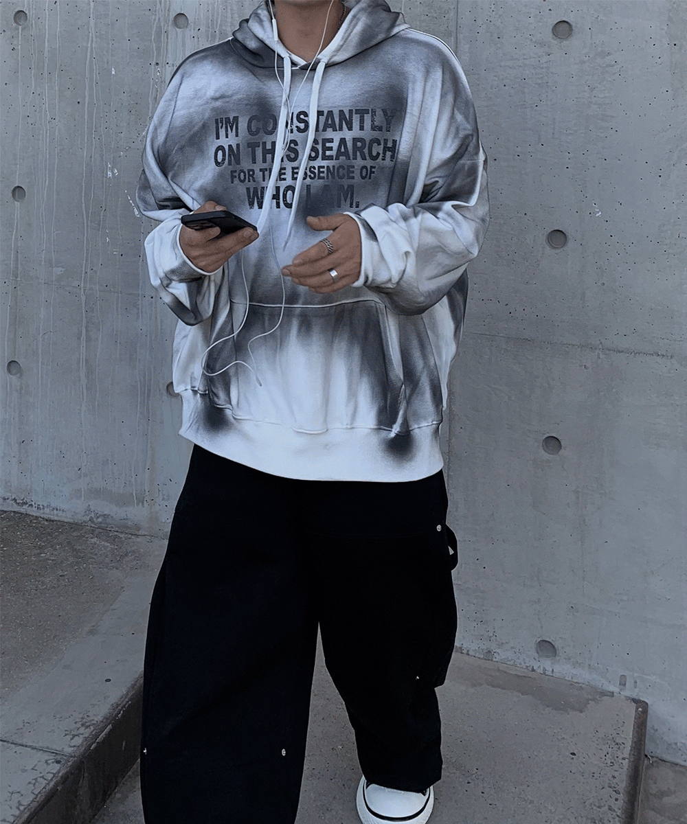 더티 나염 아이엠 오버 후드티 4C