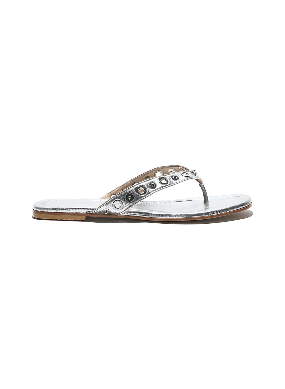 [WOMEN] STUD POINTED FILP-FLOPS_SILVER