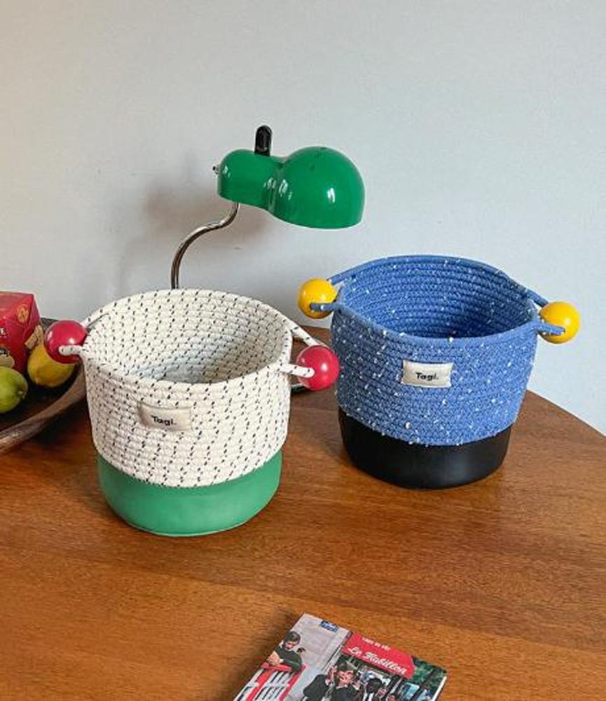 라운드 볼 소품 바구니 빨래 핸드메이드 바스켓