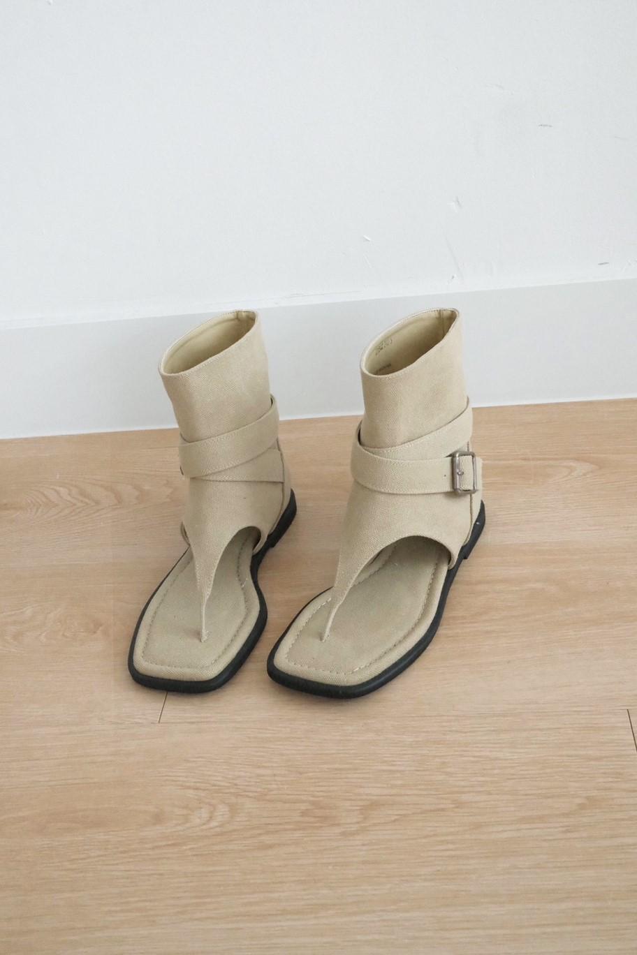 린넨 버클 숏부츠