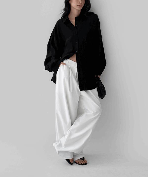 매니크 [🧊여름/무료배송/7천장판매] 바스미 핀턱 와이드 슬랙스