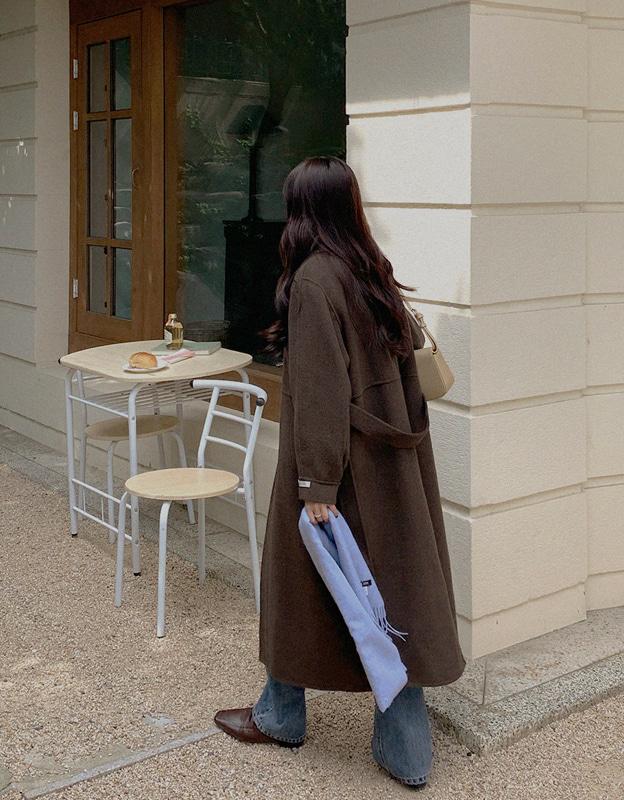 [made] *러브프롬* 케이프 카라 내피 핸드메이드 코트 (탈부착 패딩조끼)(울 80%)