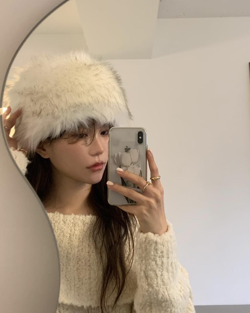 [떼누아] 4color) 퍼 메텔 러시아 모자 버킷햇