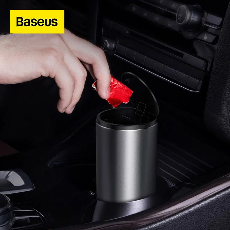 Baseus-자동차 휴지통 미니 차량 먼지 정리함, 인테리어 쓰레기통, 버킷, 액세서리